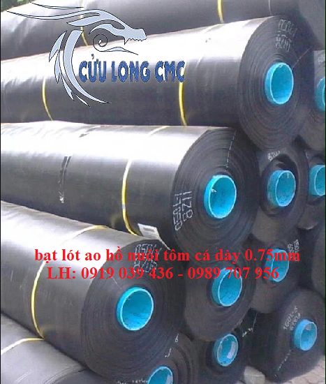 bạt lót ao hồ nuôi tôm cá dày 0.75mm