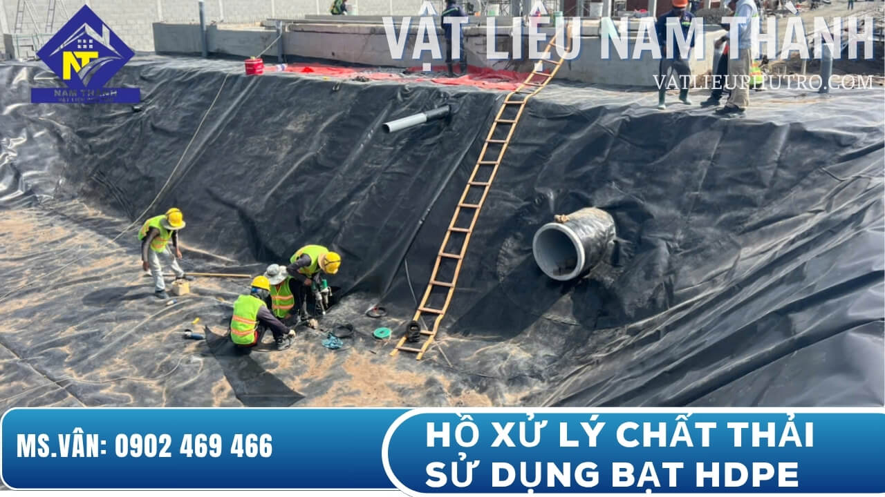 hồ xử lý chất thải sử dụng bạt HPDE
