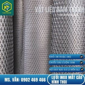 LƯỚI INOX MẮT CÁO HÌNH THOI
