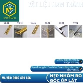 NẸP NHÔM BO GÓC ỐP LÁT