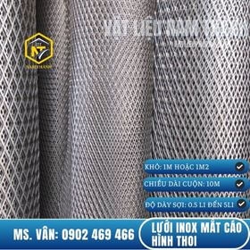 LƯỚI INOX MẮT CÁO HÌNH THOI