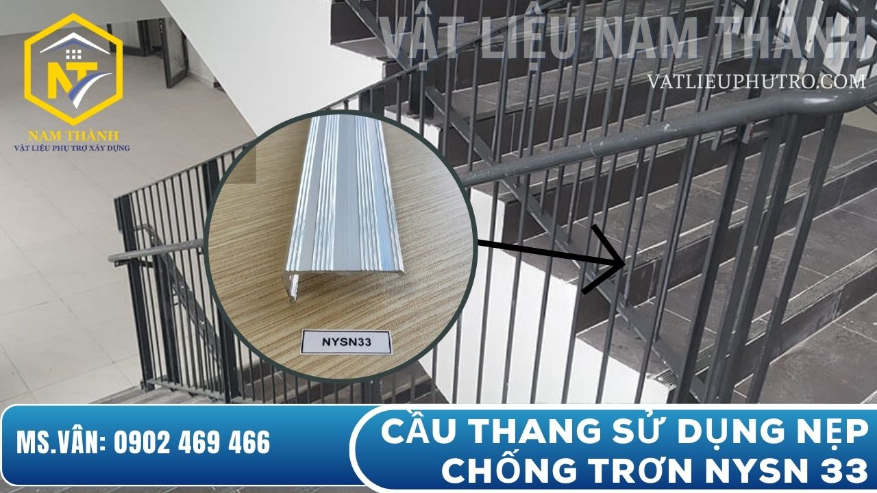 Ứng dụng của nẹp chống trượt cầu thang NYSN 33