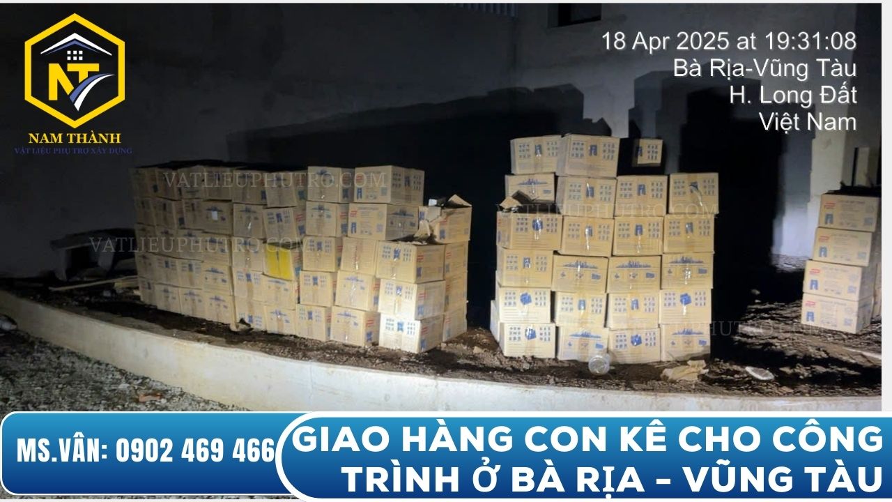 Giao hàng con kê bê tông cho công trình xây dựng tại Bà Rịa – Vũng Tàu, nhanh chóng và đúng tiến độ – Vật tư phụ trợ Nam Thành