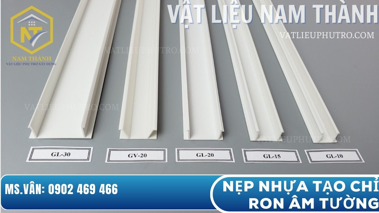 Nẹp nhựa tạo chỉ ron âm tường, giúp tường phẳng đẹp, chống nứt vữa và tăng thẩm mỹ cho công trình – Vật tư Nam Thành