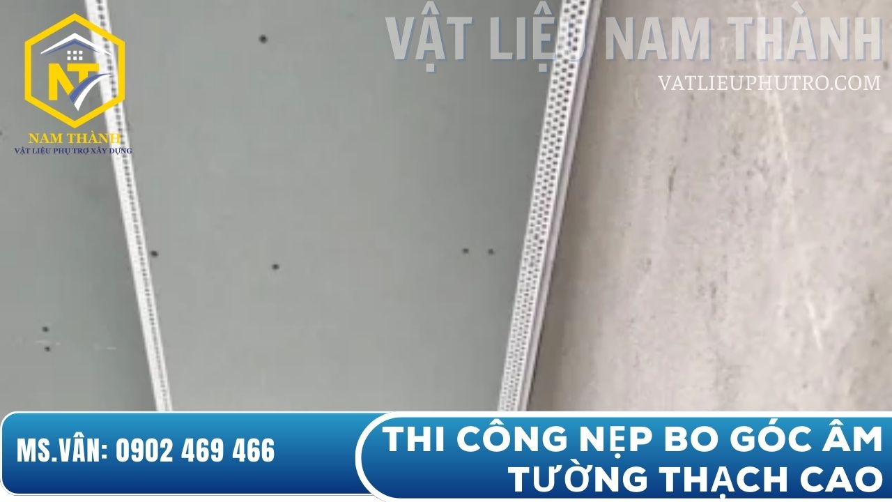 Thi công nẹp bo góc âm VA 20