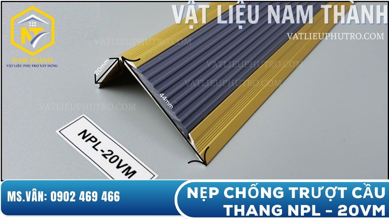 Thông số nẹp chống trượt cầu thang NPL 20VM