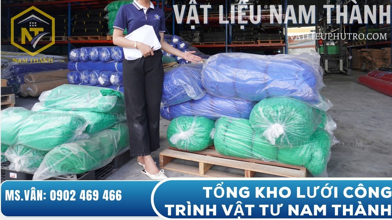 Tổng kho lưới che chắn công trình gồm lưới an toàn, lưới bao che, lưới chống rơi, đa dạng kích thước – Vật tư Nam Thành