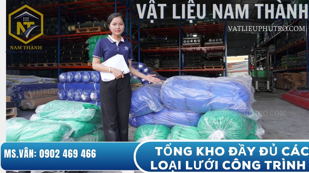 Tổng kho lưới công trình các loại gồm lưới an toàn, lưới bao che xây dựng, đa dạng kích thước – Vật tư Nam Thành
