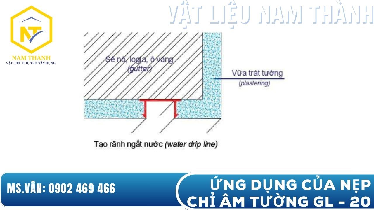 Ứng dụng của nẹp tạo ron âm tường 20mm