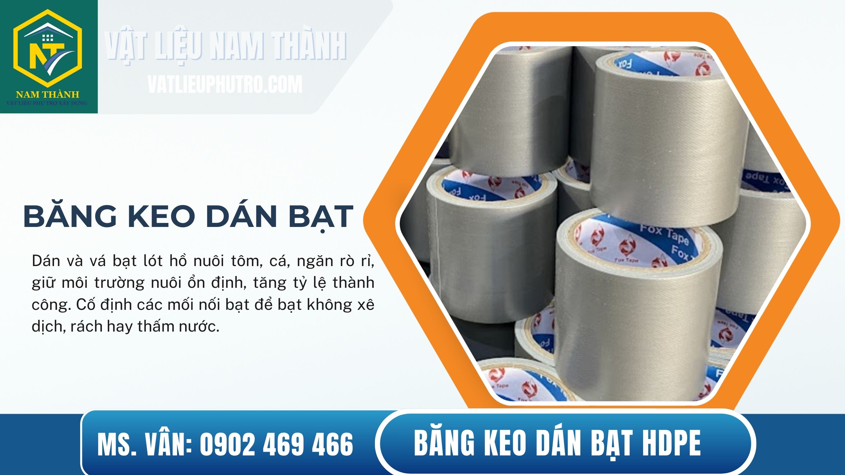 Băng keo dán bạt HDPE