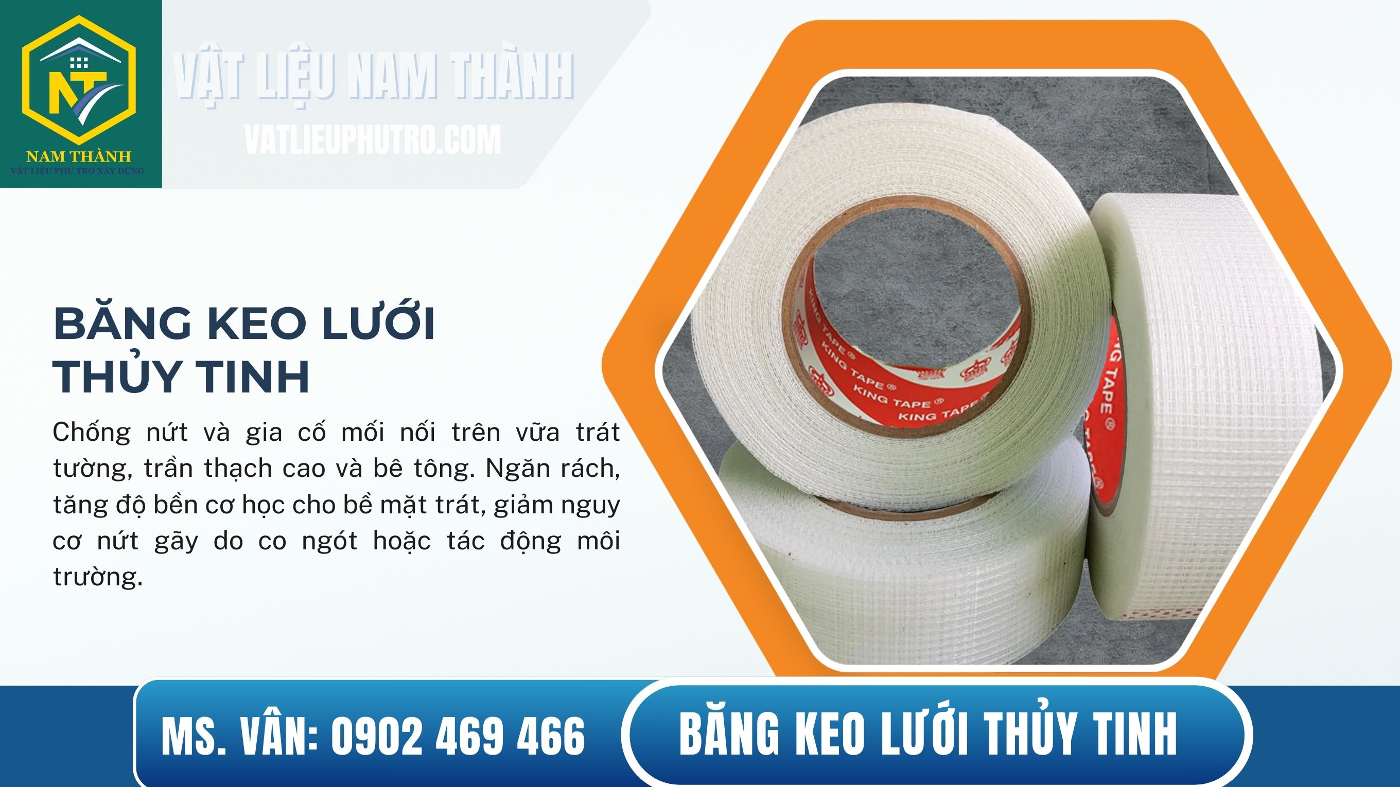 Băng keo lưới sợi thủy tinh