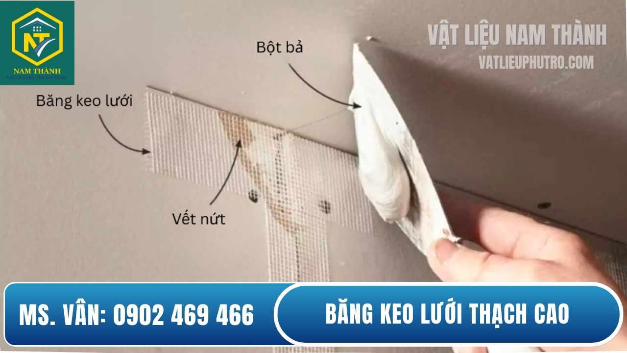 Băng keo lưới thủy tinh dán thạch cao