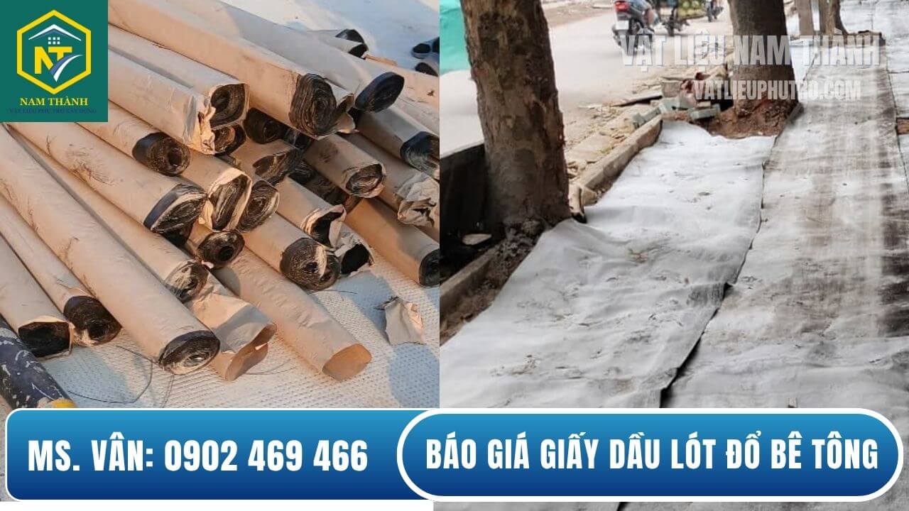 Giấy dầu lót nền đổ bê tông