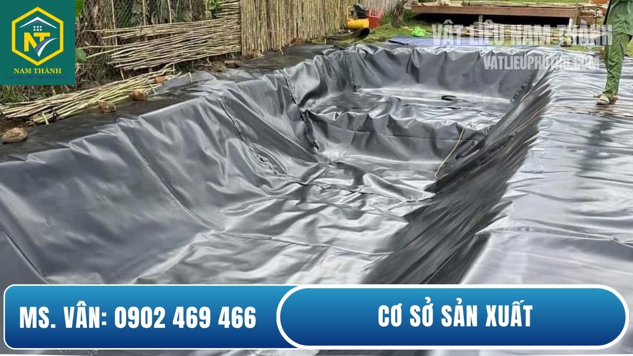 Bạt HDPE lót hồ xử lý nước thải cho cơ sở sản xuất