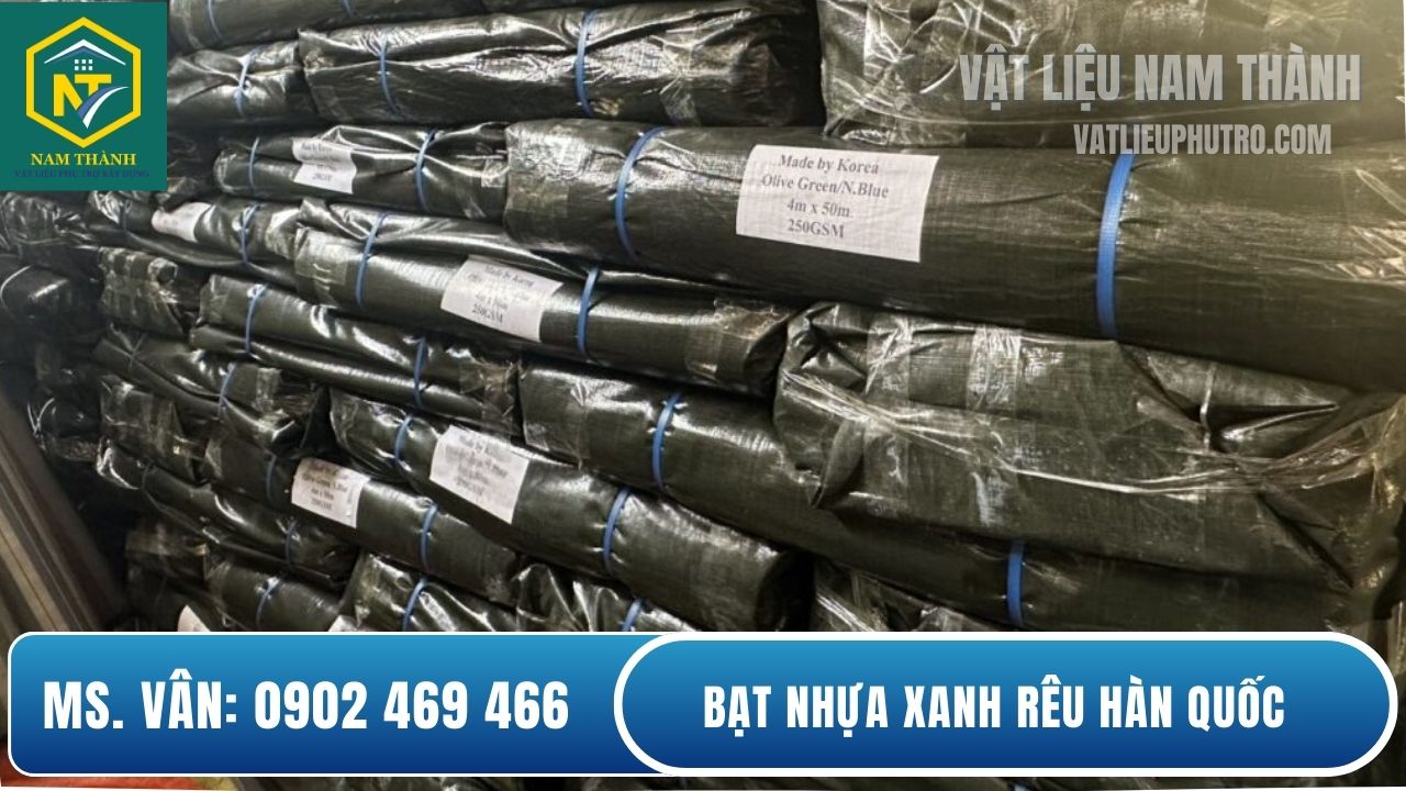 Bạt nhựa Hàn Quốc xanh rêu