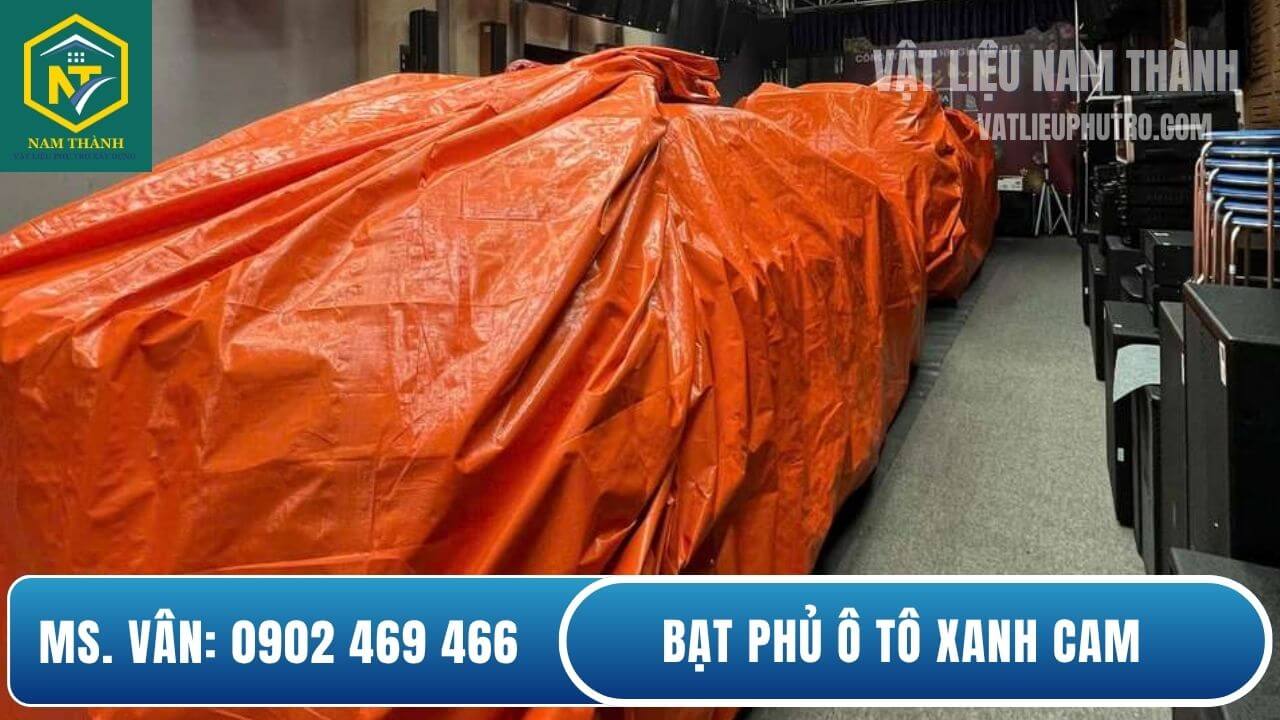 Bạt phủ ô tô xanh cam