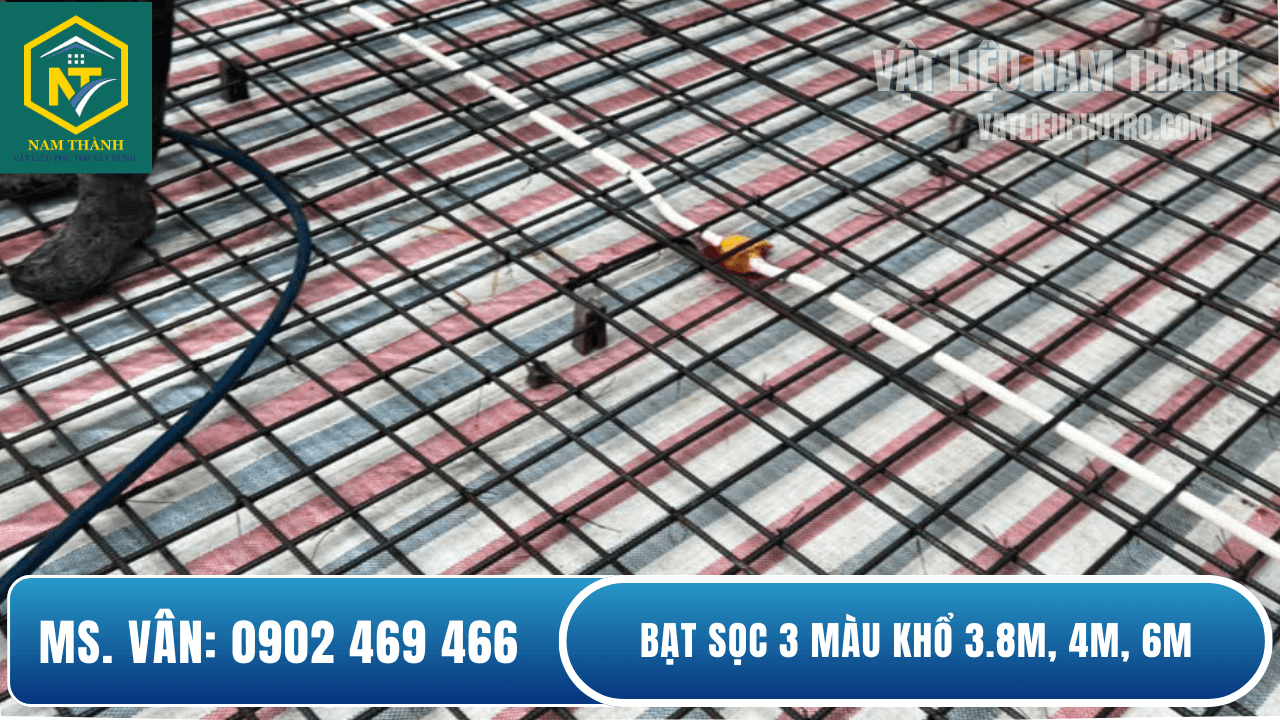 Bạt sọc 3 màu khổ 3.8m, 4m, 6m