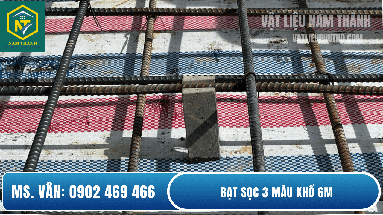 Bạt sọc 3 màu khổ 6m