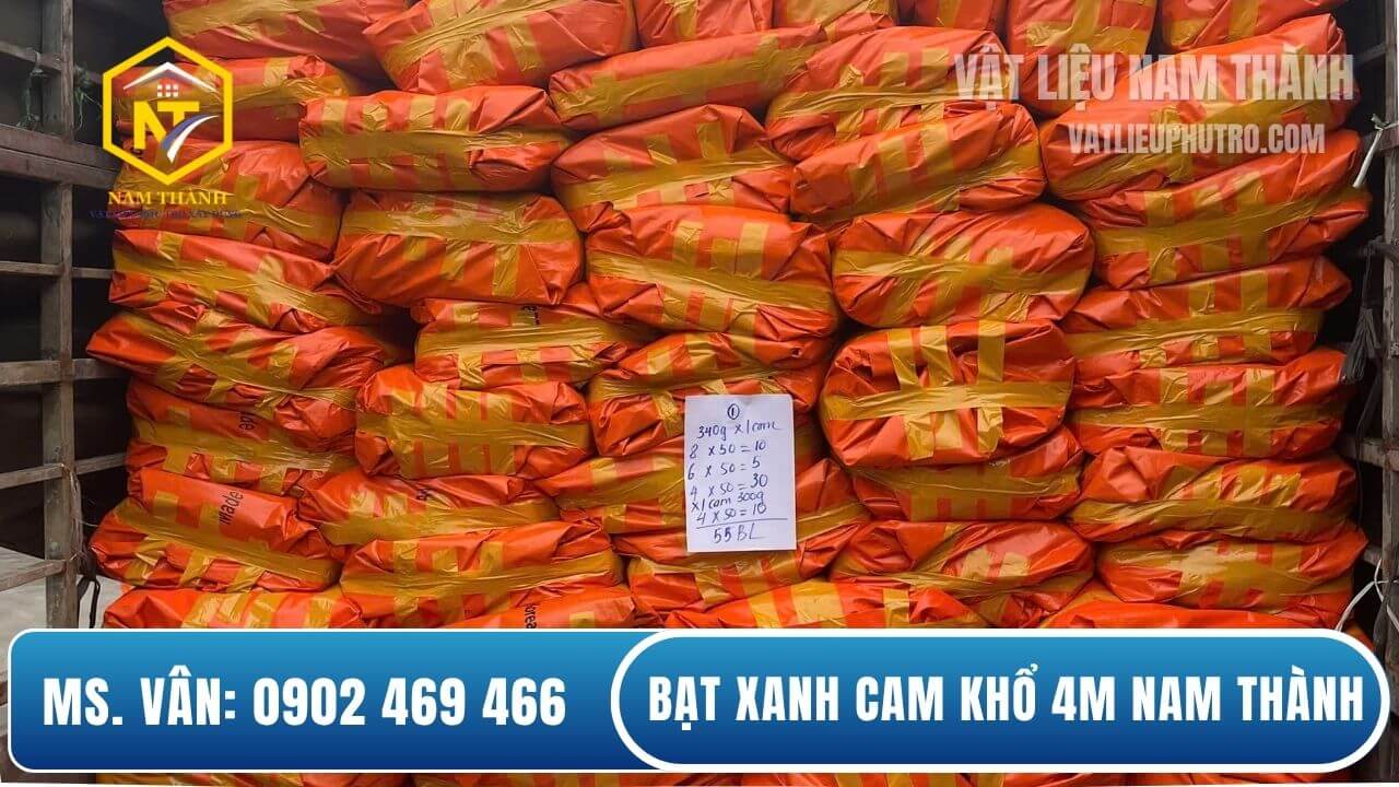 Bạt xanh cam khổ 4m - Nam Thành