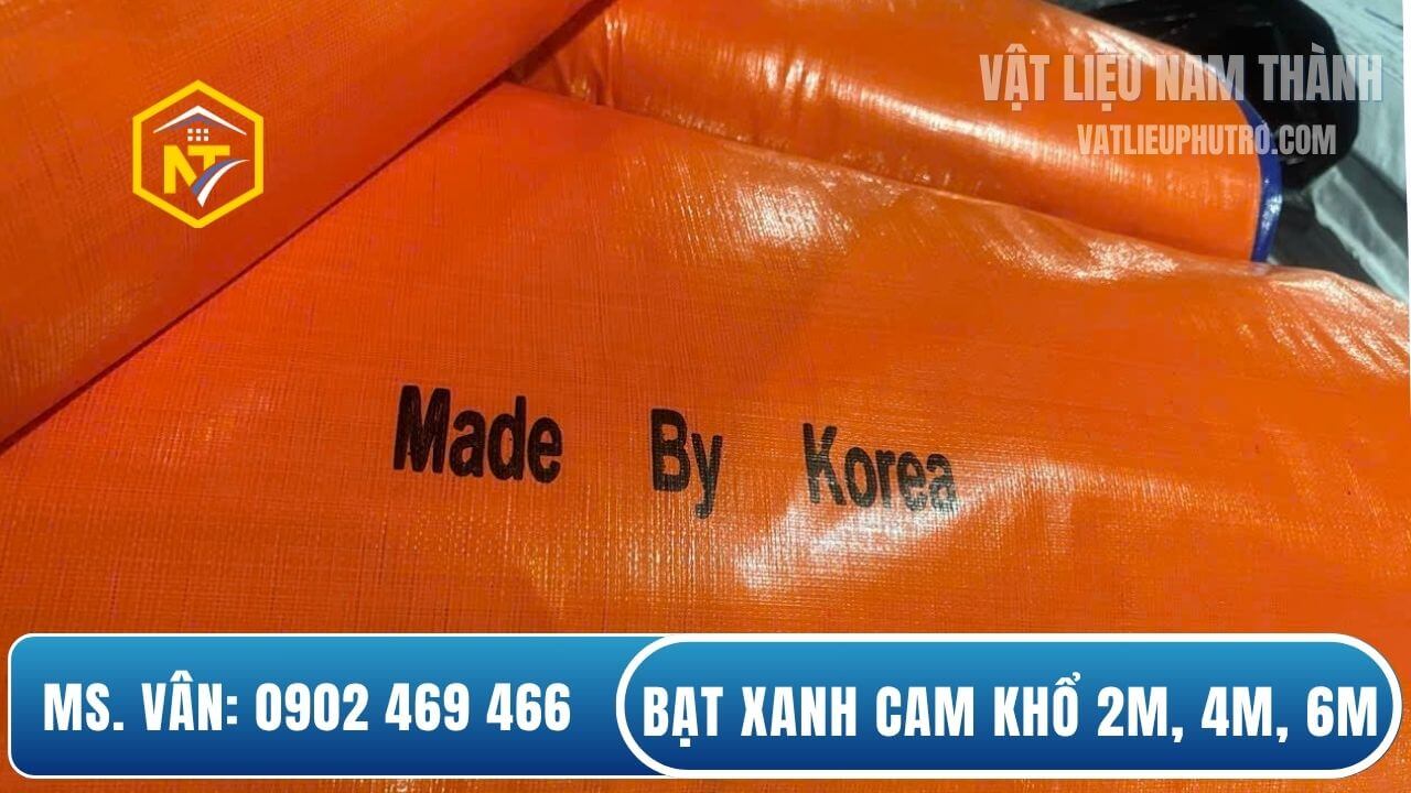 Bạt xanh cam khổ 2m, 4m, 6m