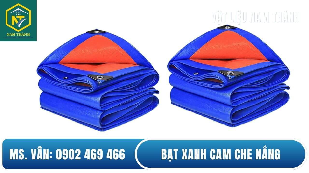 Bạt xanh cam che nắng giá rẻ