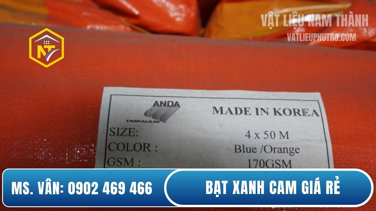 Bạt xanh cam giá rẻ trên thị trường