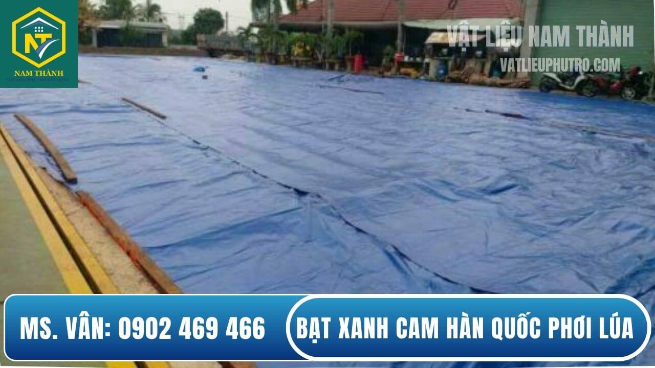 Bạt xanh cam Hàn Quốc phơi lúa