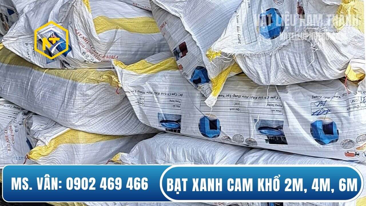 Bạt xanh cam khổ 2m, 4m, 6m
