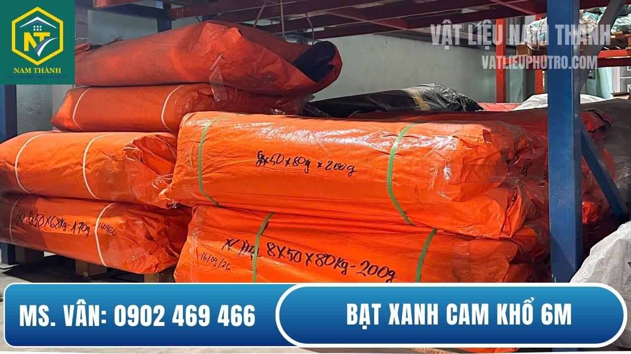 Bạt xanh cam khổ 6m