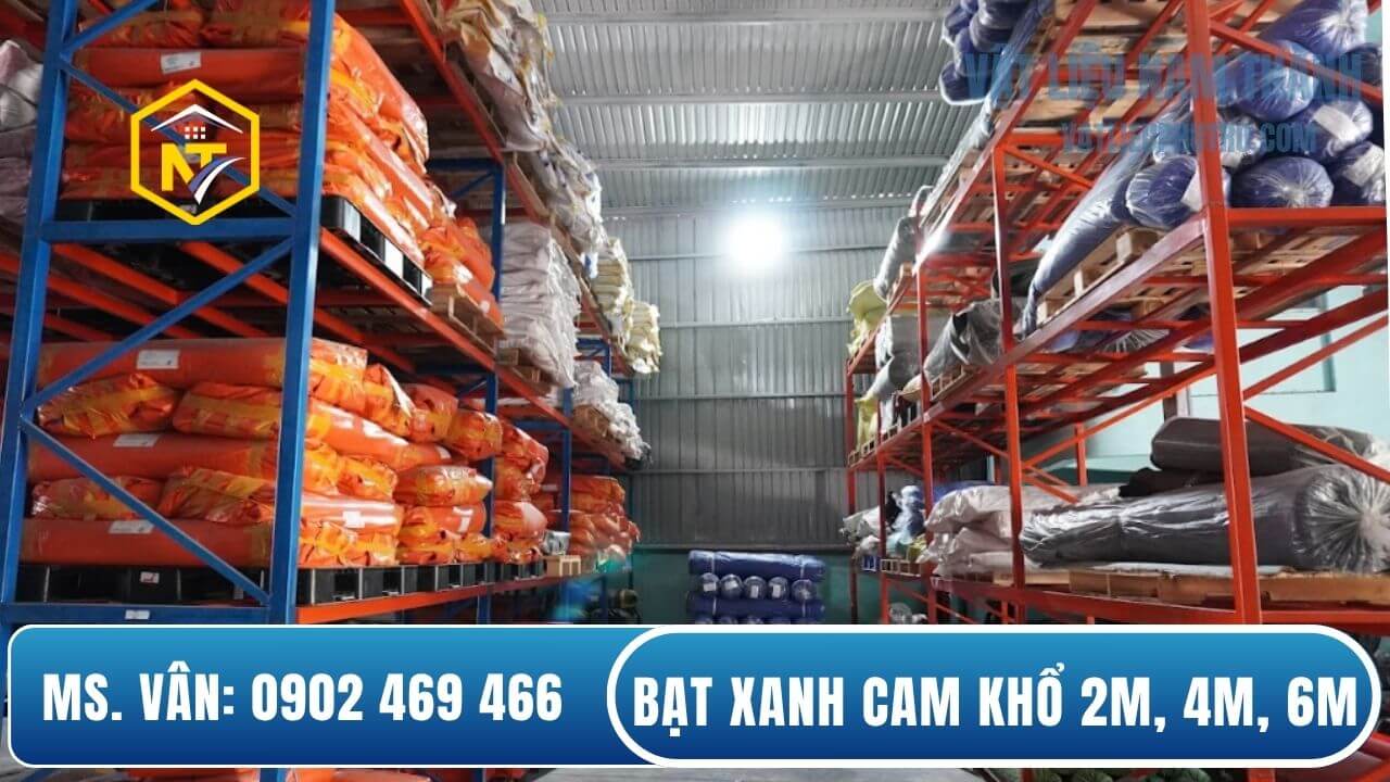 Bạt xanh cam khổ 2m,4m,6m
