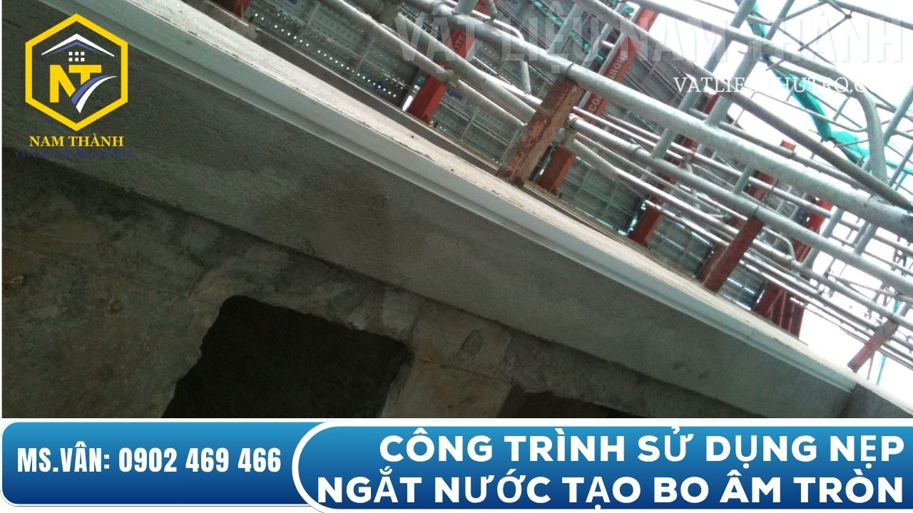 Công trình sử dụng nẹp ngắt nước tạo bo âm tròn