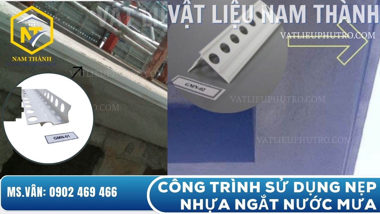 Công trình sử dụng nẹp nhựa ngắt nước mưa để chống thấm và hạn chế nước chảy ngược vào ban công, lô gia – Vật tư Nam Thành