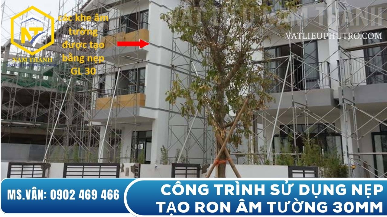 Công trình sử dụng nẹp tạo ron âm tường 
