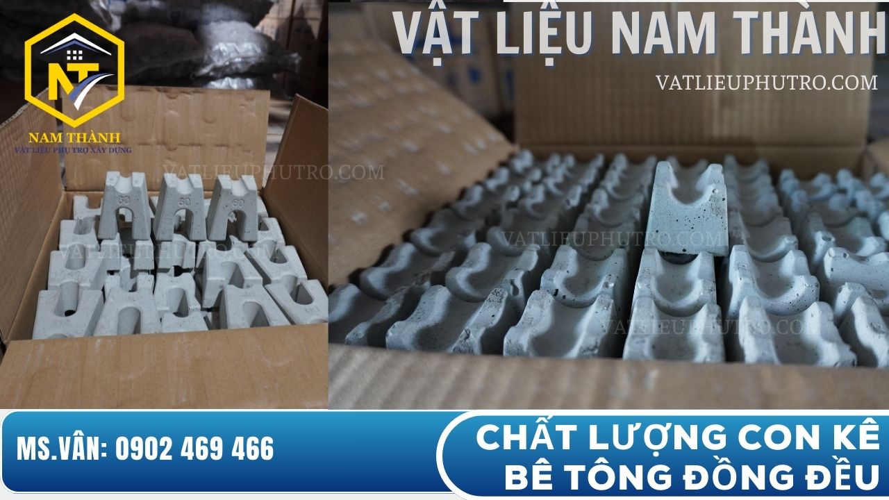 Cục kê bê tông có chất lượng đồng đều, kích thước chuẩn, chịu lực tốt cho công trình xây dựng – Vật tư phụ trợ Nam Thành