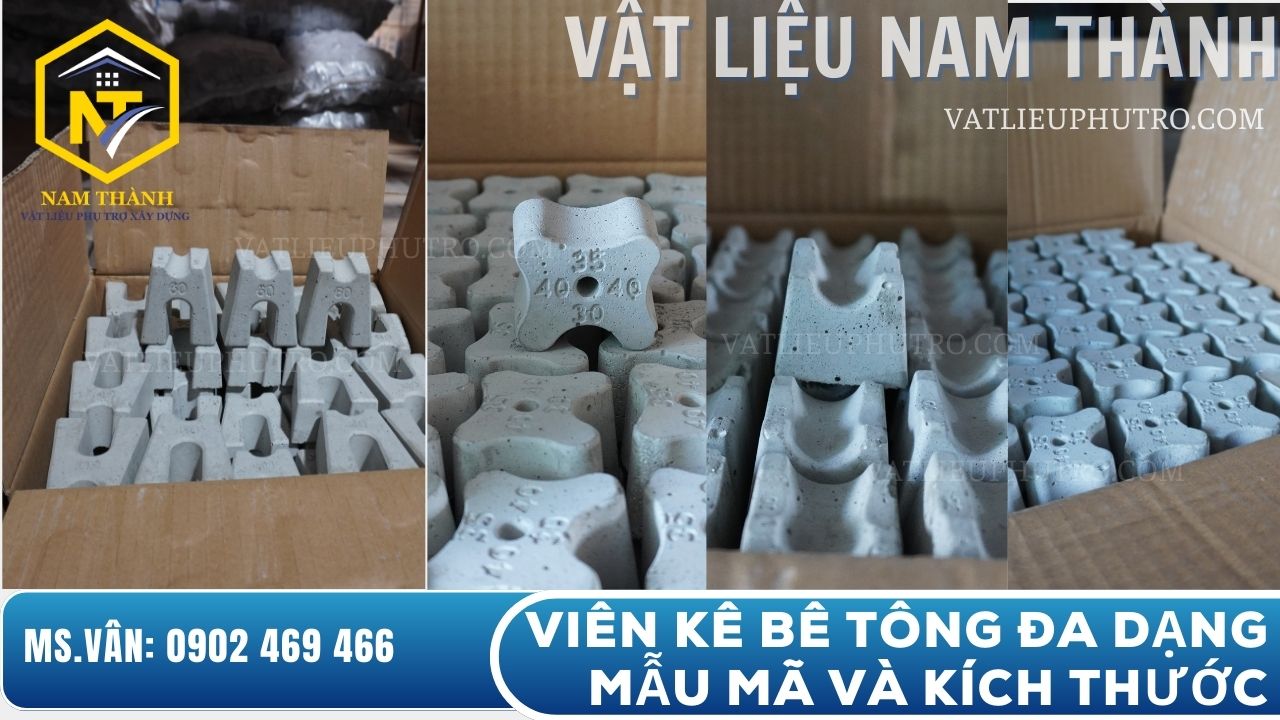 Cục kê bê tông đa dạng mẫu mã và kích thước, bền chắc, đáp ứng nhu cầu thi công công trình xây dựng – Vật tư phụ trợ Nam Thành
