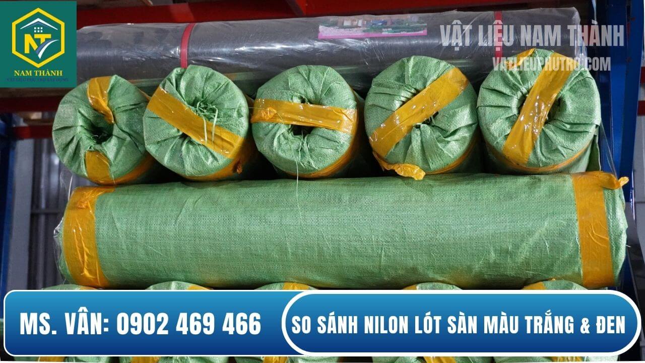 Cuộn nilon màu trắng đổ bê tông