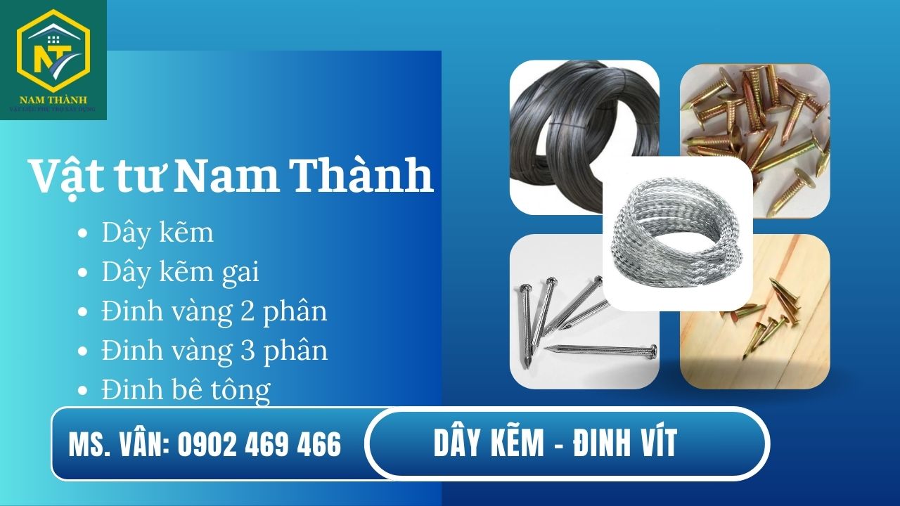 Dây kẽm - đinh vít giá tốt tại kho Nam Thành