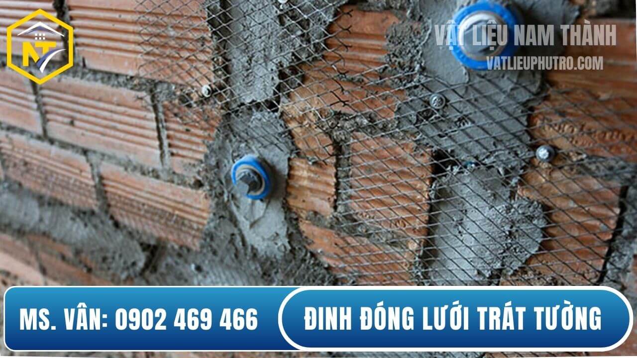 Đinh thép 2 phân đóng lưới trát tường