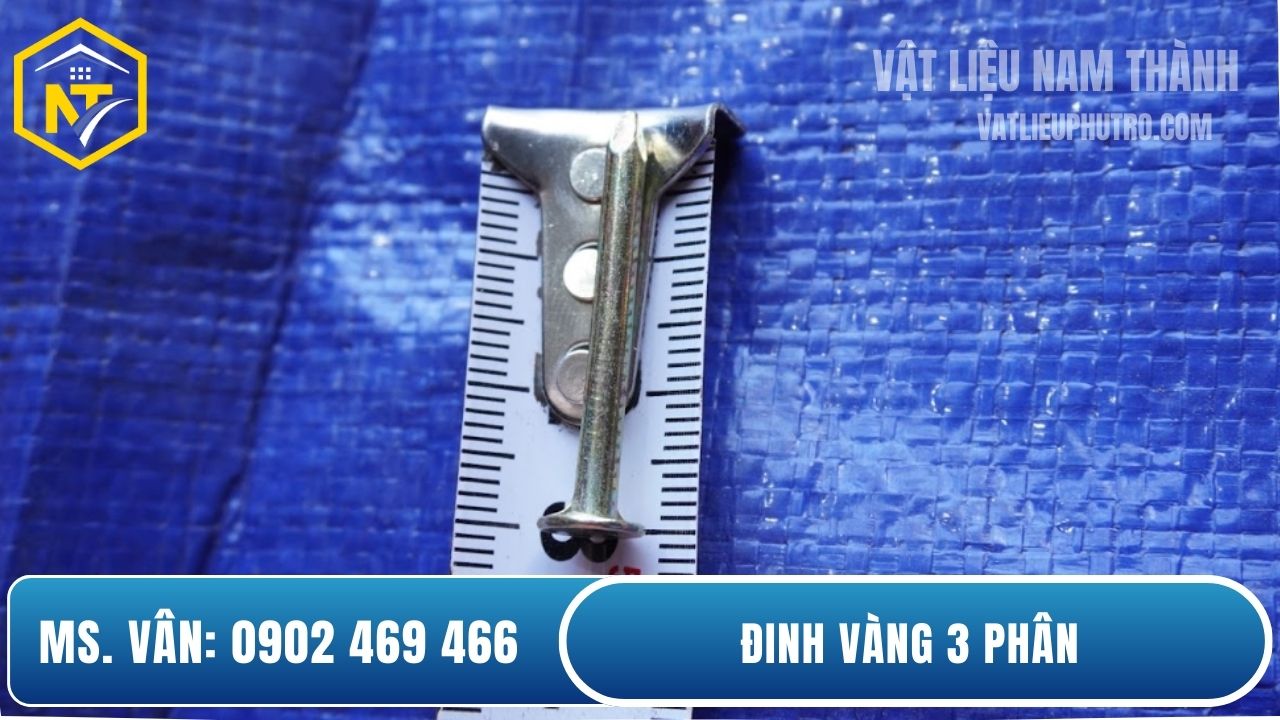 Đinh thép vàng 3 phân