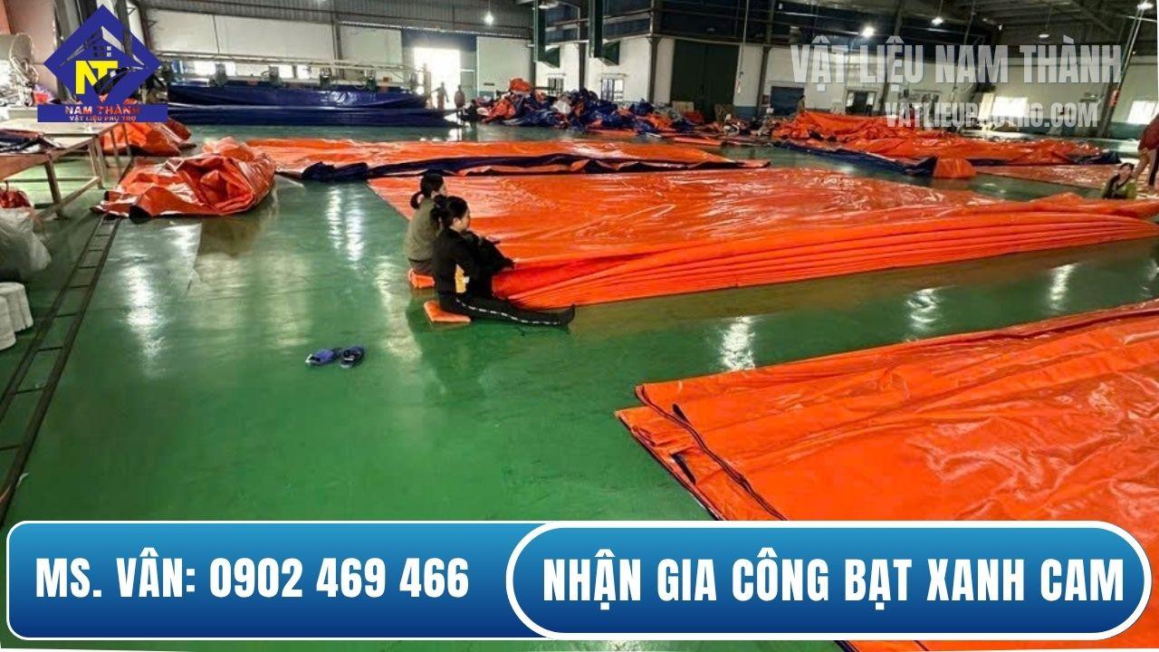 Vật tư Nam Thành nhận gia công bạt xanh cam