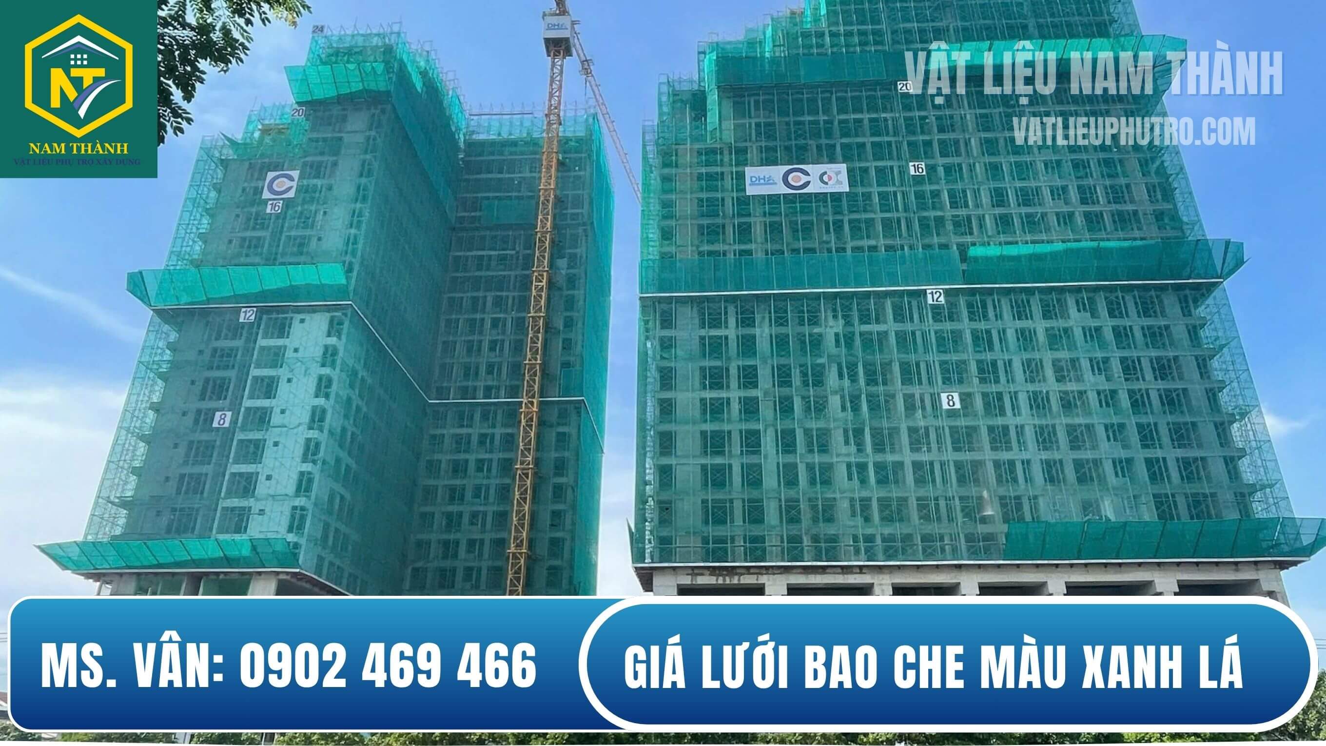 Giá lưới bao che màu xanh lá