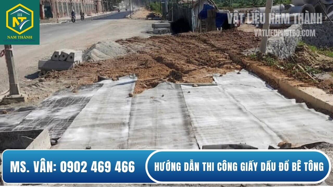 Hướng dẫn thi công giấy dầu đổ bê tông