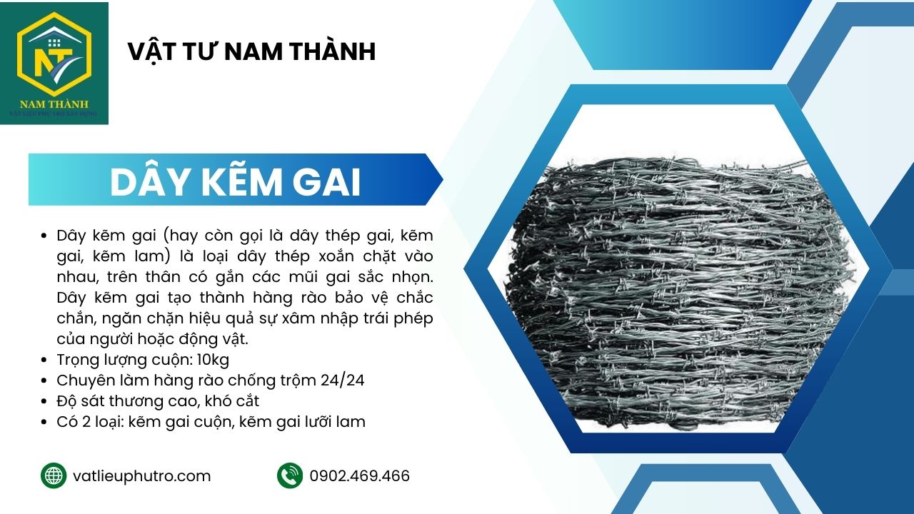 Dây kẽm gai làm hàng rào chống trộm