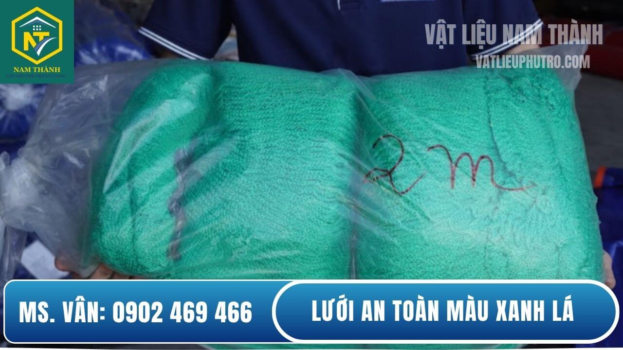 Lưới an toàn màu xanh lá mắt 2.5cm, bền chắc, dùng che chắn và bảo hộ công trình xây dựng – Vật tư Nam Thành