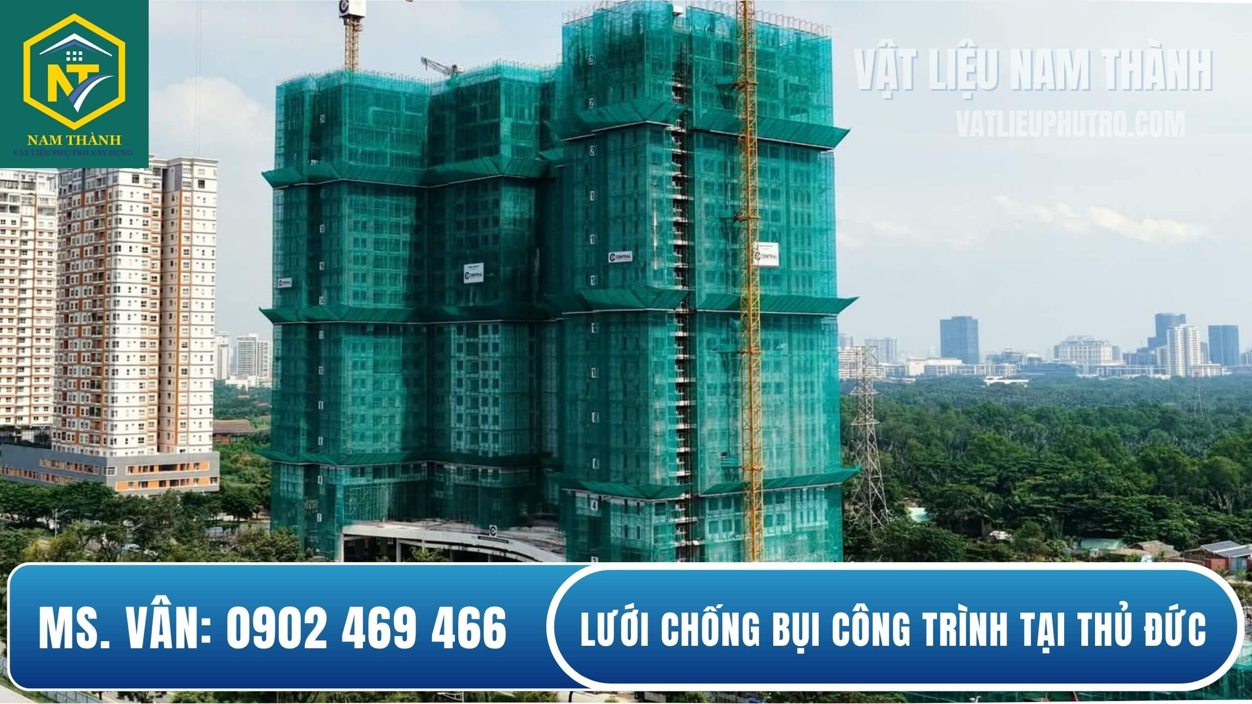 Lưới bao che công trình Thủ Đức