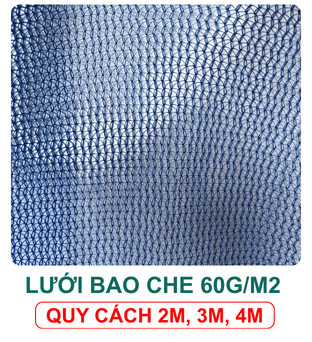 Lưới bao che màu xanh dương 60g