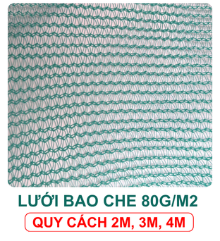 Lưới bao che màu xanh lá 80g
