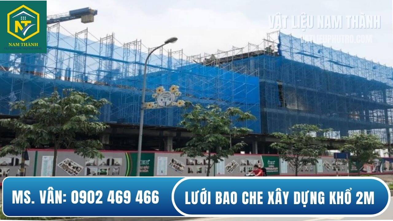 Lưới bao che xây dựng khổ 2m