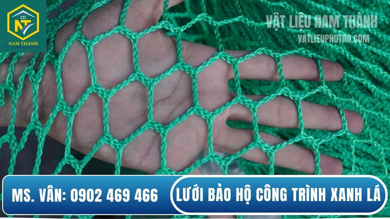 Lưới bảo hộ công trình xanh lá