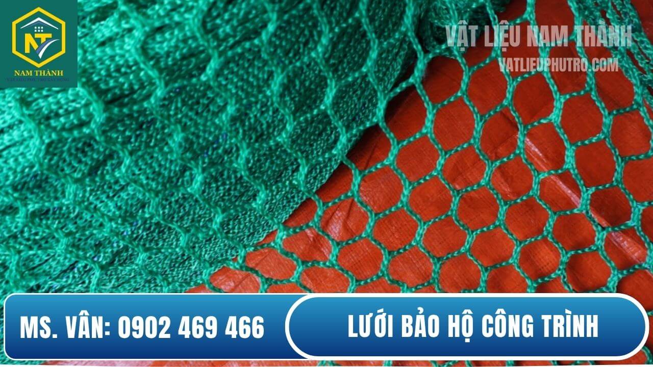 Lưới bảo hộ công trình xây dựng xanh lá
